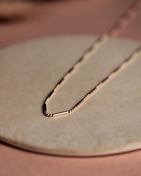 lille mus Kette 'Perlenstab' 925 Silber / vergoldet von lille mus