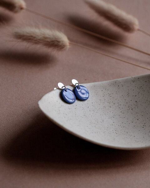 lille mus Ohrstecker 'Porzellanplättchen Rund' von lille mus