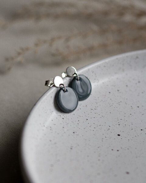 lille mus Ohrstecker 'Porzellanplättchen Rund' von lille mus