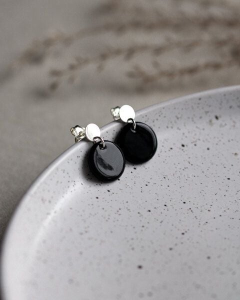 lille mus Ohrstecker 'Porzellanplättchen Rund' von lille mus