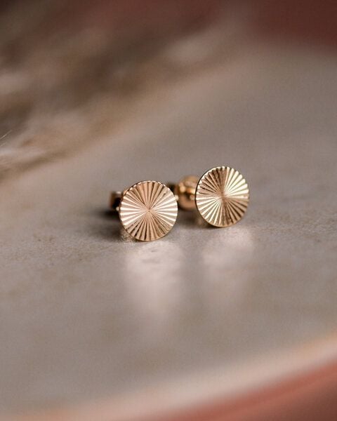 lille mus Ohrstecker 'Sonne' 925 Silber / vergoldet von lille mus