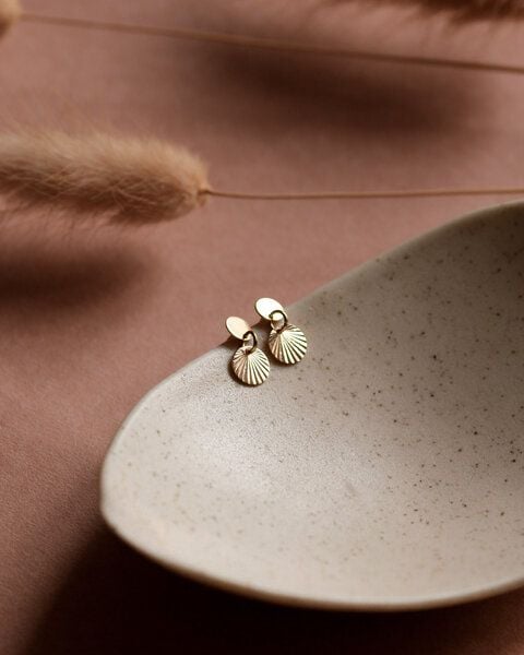 lille mus Ohrstecker 'Sonnenplättchen' 925 Silber / vergoldet von lille mus