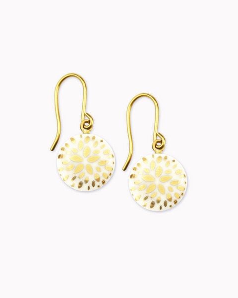 lille mus Porzellan-Ohrhänger BLUMENSTERN Porzellanschmuck von lille mus