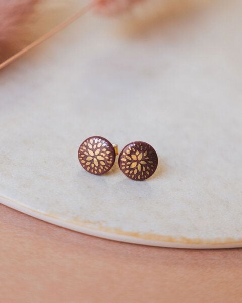 lille mus Porzellan-Ohrstecker BLUMENSTERN Porzellanschmuck von lille mus