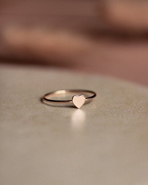 lille mus Ring 'Herz' 925 Silber / vergoldet von lille mus