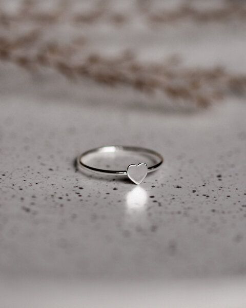 lille mus Ring 'Herz' 925 Silber / vergoldet von lille mus