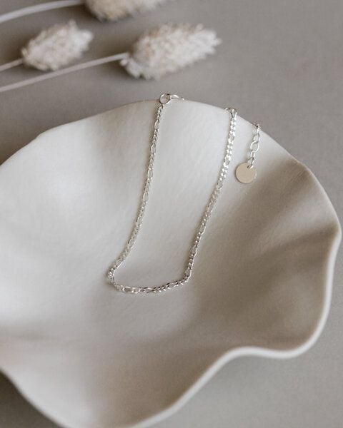 lille mus Schmuckset Armband + Kette 'Figaro' 925 Silber / vergoldet von lille mus