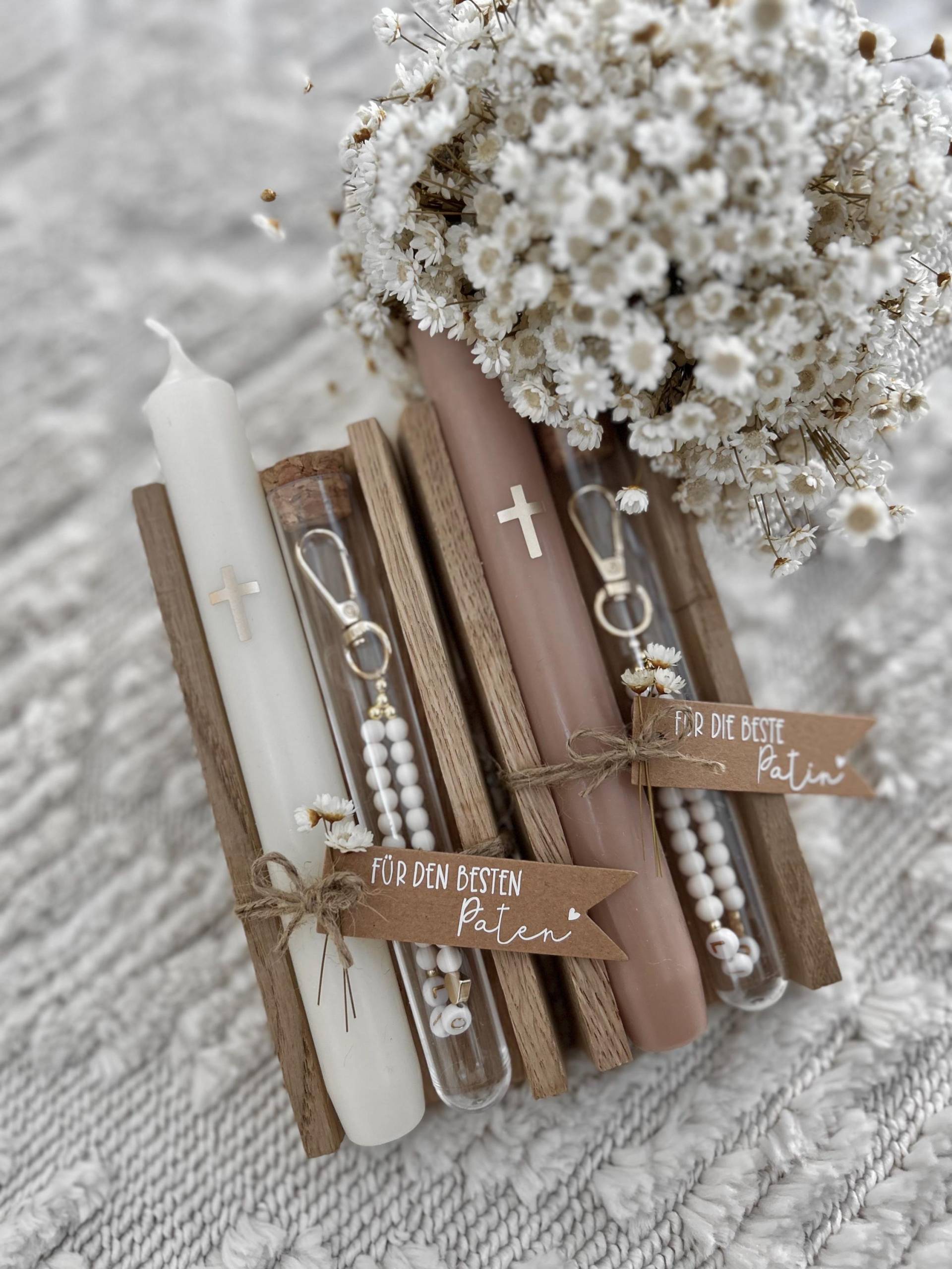 Patengeschenk - Schlüsselanhänger Geschenkset von lillelivhandmade