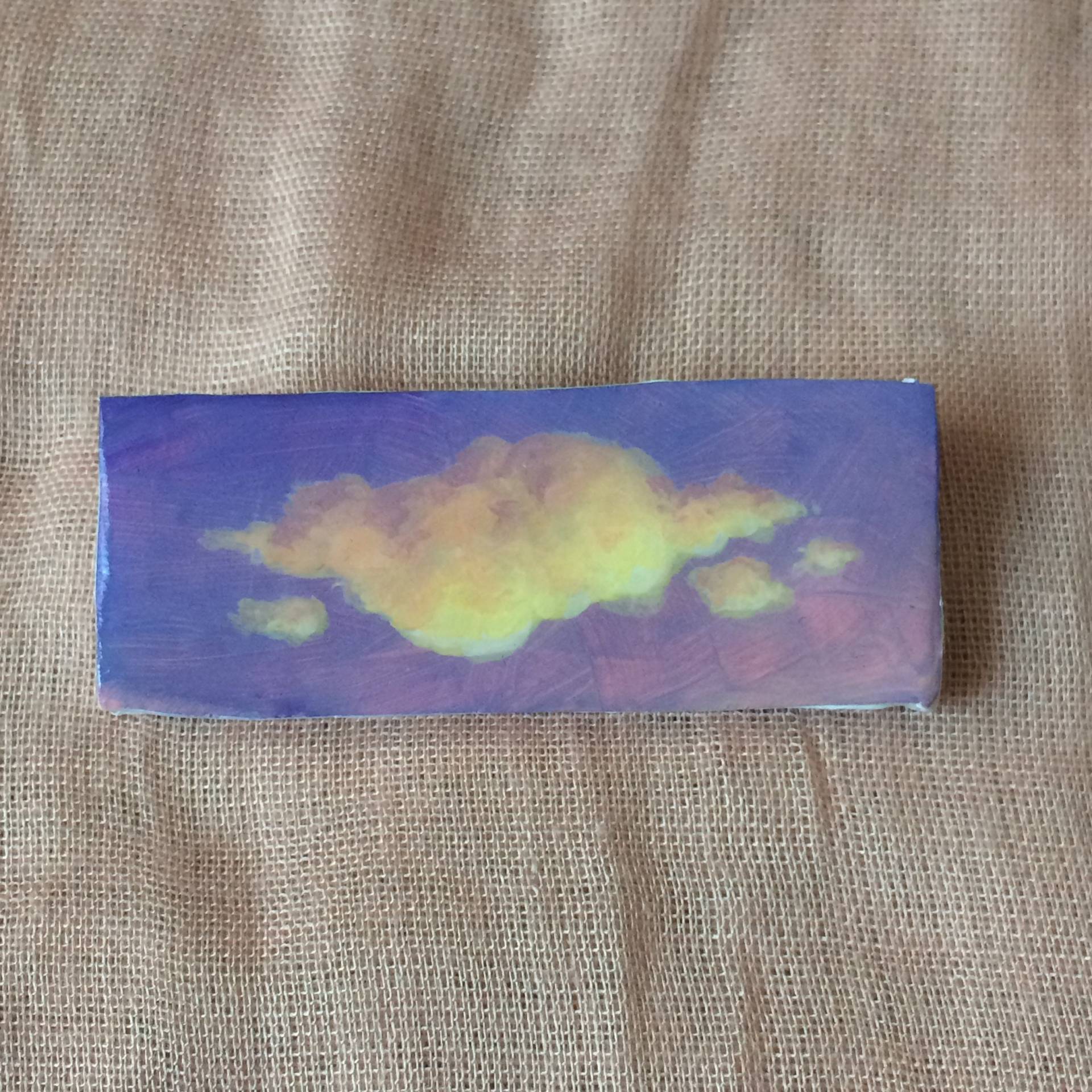 Rechteckige Cloud Brosche - Violette Dämmerung Rechteckige Cloud Brosche - Violette Dämmerung von lillmartinez