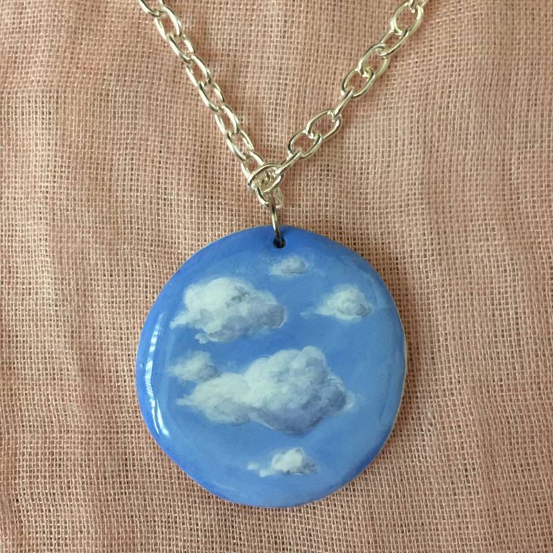 Wolke Charmehalskette - Flauschig & Blau Wolke Charmehalskette - Flauschig & Blau von lillmartinez