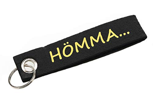 Hömma. – Schlüsselband, Schlüsselanhänger in Schwarz/Gelb für Wohnungsschlüssel, Arbeit, Auto und vieles mehr! Perfekt für Büroschlüssel, Arbeitsschlüssel oder ihren Fahrzeugschlüssel! von lillybox