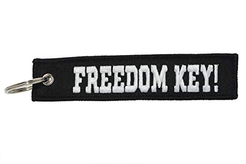 Schlüsselband Freedom Key, schwarz weiß Schlüsselanhänger für Freigeister, zum Führerschein, erste eigene Wohnung und vieles mehr! von lillybox