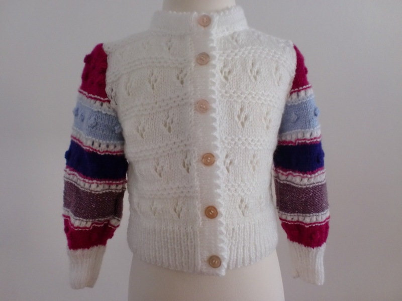 Handgestrickte Mädchenjacke 104/110, Nr.6 Handgestrickte Mädchenjacke 104/110, Nr.6 von lillysell4