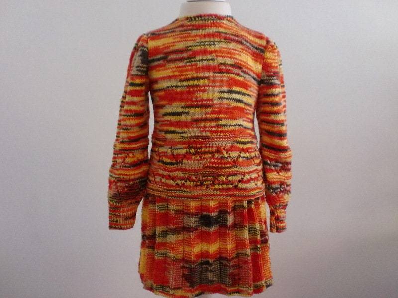 Mädchen-Kinderpullover Mit Faltenrock 92/98 von lillysell4