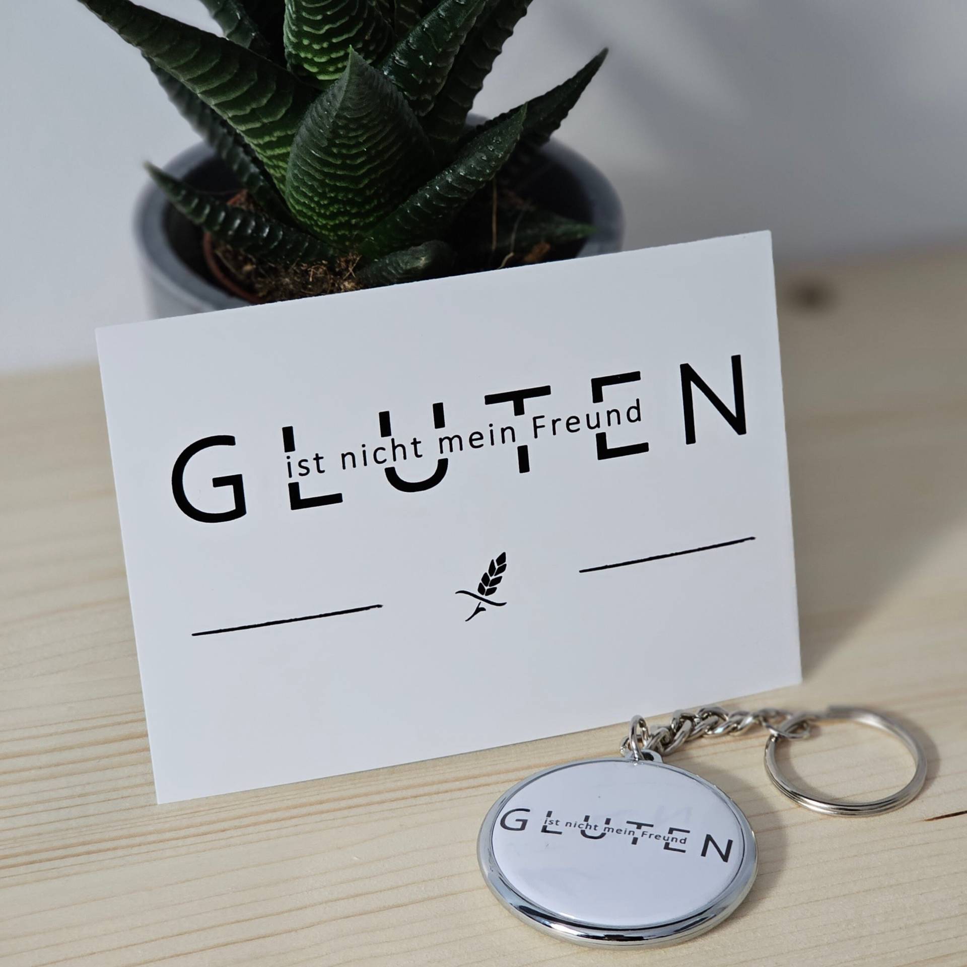 Schlüsselanhänger & Karte, Gluten Ist Nicht Mein Freund Schlüsselanhänger & Karte, Gluten Ist Nicht Mein Freund von limajoherzenssachen