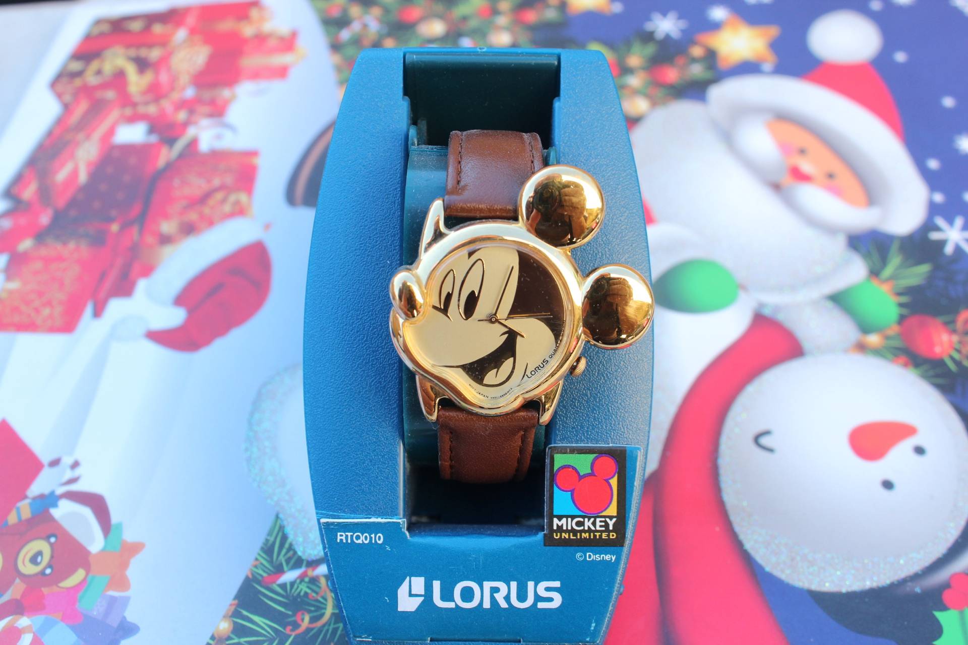 Lorus Micky Maus Armbanduhr Armbanduhr Aus Goldfarbenem Leder Mit Lederband Lorus Micky Maus Armbanduhr Armbanduhr Aus Goldfarbenem Leder Mit Lederband von limardi