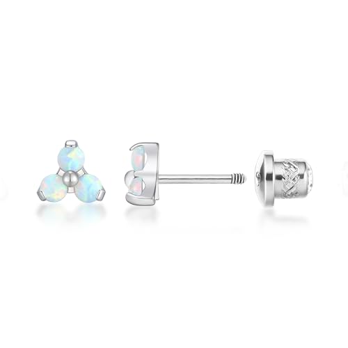 Limerencia Medizinische Titan Ohrringe mit Schraubverschluss, G23 Hypoallergen Gesundheitsstecker Ohrstecker, Nickelfreie Ohrringe für Damen und Mädchen von limerencia