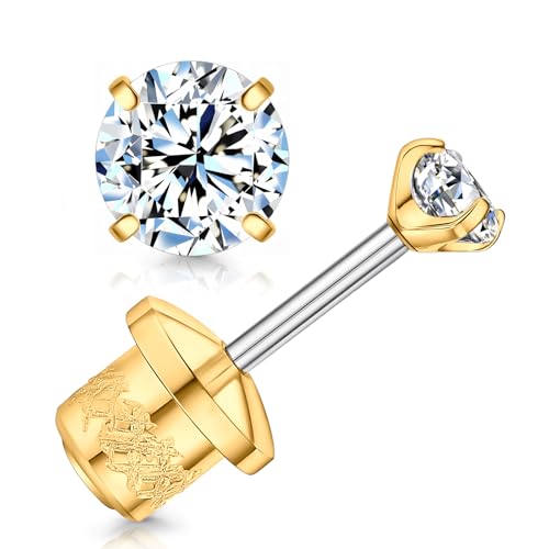 Limerencia Moissanite Ohrringe Damen, Titan Hypoallergen Schmuck Geschenk für Frauen, VVS1 Reinheit D Farbe von limerencia