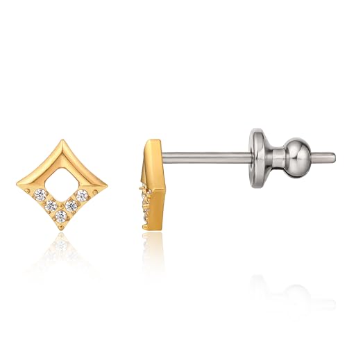 Limerencia Titan Ohrstecker für Damen Mädchen, G23 Implantat-Qualität Hypoallergen Medizinische Ohrringe, Nickelfrei Gesundheitsstecker für empfindliche Ohren (Stil N) von limerencia