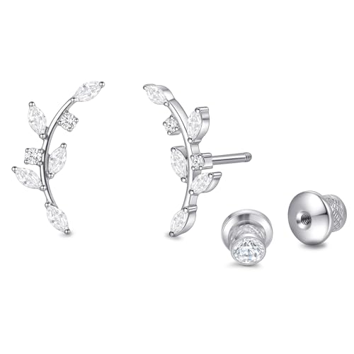 Limerencia Hypoallergene G23 Implantat Grade Titan Schraube zurück Ohrringe Tragus 20G Helix F136 Piercing Post für empfindliche Ohren Knorpel(Ohrringe C) von limerencia