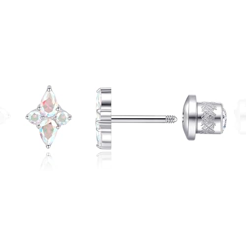 Limerencia Hypoallergene G23 Implantat Grade Titan Schraube zurück Ohrringe Tragus 20G Helix F136 Piercing Post für empfindliche Ohren Knorpel(Stil C) von limerencia