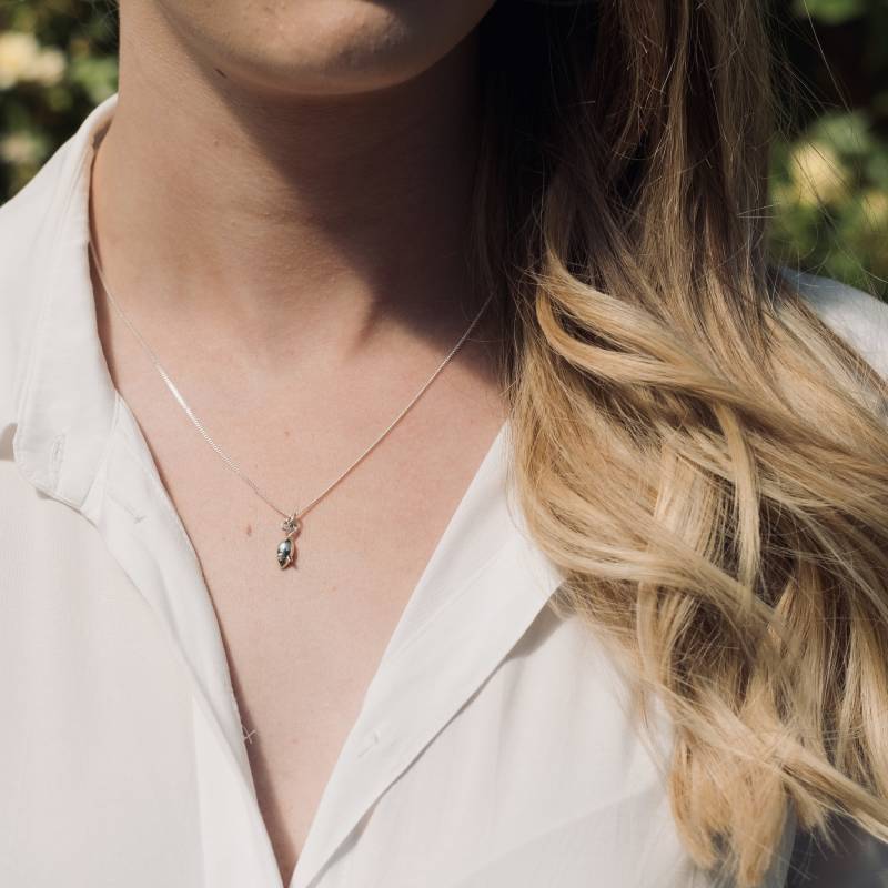 Kleine Maus Anhänger Halskette Sterling Silber von limetreedesign