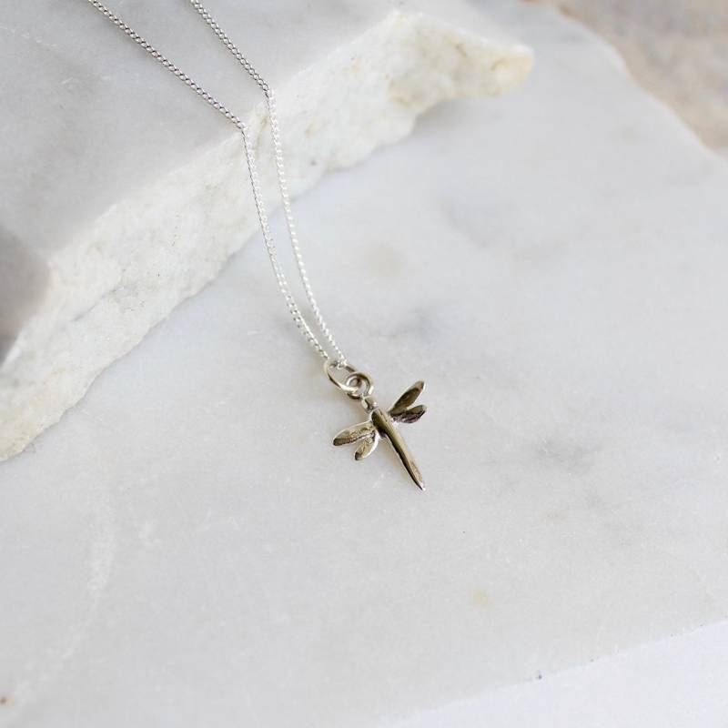 Libelle Charm Halskette Sterling Silber von limetreedesign