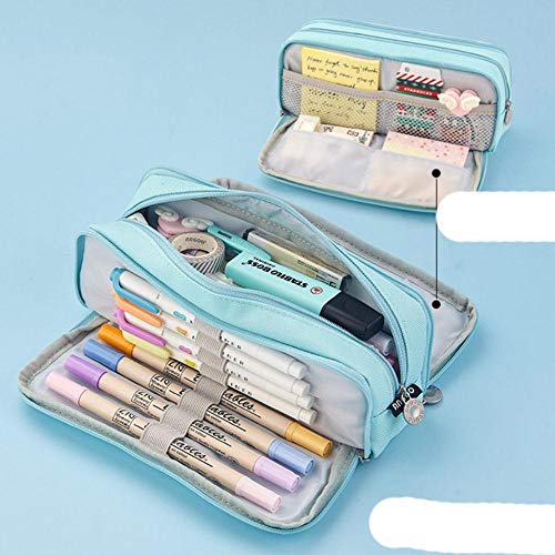 Angoo Doppelseitige Federtasche Stifttasche Special Macaron Farbe zweiseitige Leinwand Aufbewahrungstasche Schreibwaren Schule Reise Geschenk F899 Hellblau Angoo Doppelseitige Federtasche Stifttasche Special Macaron Farbe zweiseitige Leinwand Aufbewahrungstasche Schreibwaren Schule Reise Geschenk F899 Hellblau von lin777