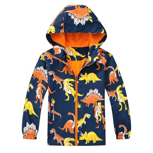 linboo Kinder Jungen Softshelljacke Frühling und Herbst Jacke Übergangsjacke Fleecefütterung Warm Atmungsaktiv Winddicht Outdoorjacke mit Kapuze, Gelb, 122-128(Herstellergröße: 140) von linboo