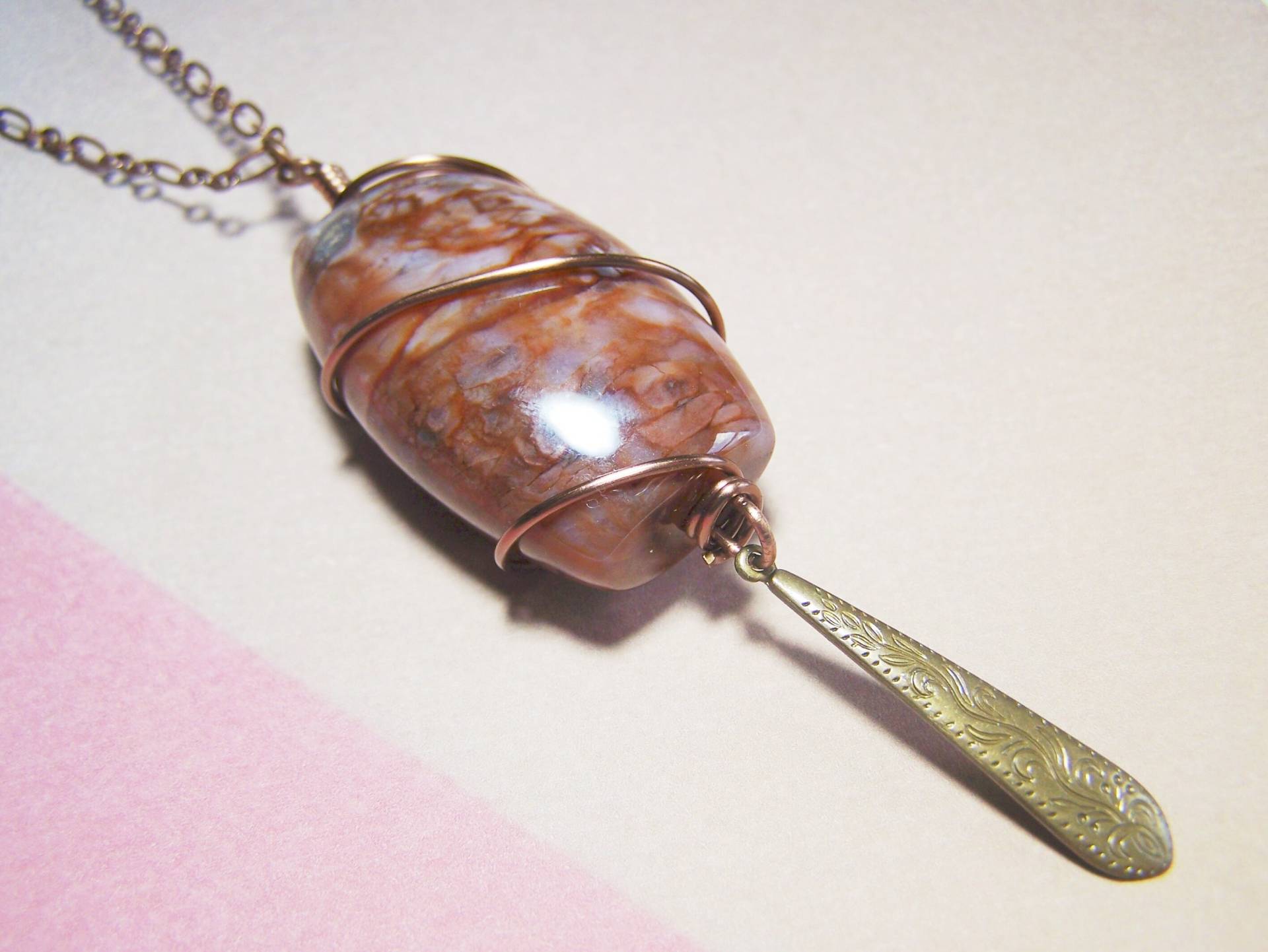 Draht Gewickelt Edelstein Anhänger, Halskette, Schmuck, Handgemachter Damen Anhänger Draht Gewickelt Edelstein Anhänger, Halskette, Schmuck, Handgemachter Damen Anhänger von lindasorigjewelry