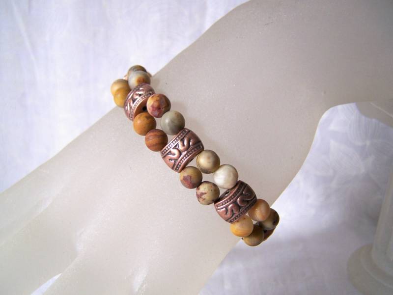 Jaspis Armband, Doppelstrang Armband Für Frauen, Herbst Schutzarmband Jaspis Armband, Doppelstrang Armband Für Frauen, Herbst Schutzarmband von lindasorigjewelry