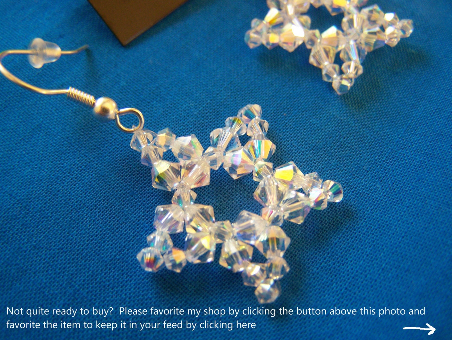 Perlengefädelte Swarovski Kristall Stern Ohrringe von lindasorigjewelry