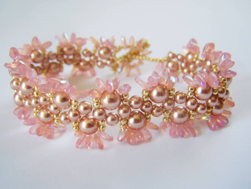 Rocailles Perlenarmband, Perlenarmband Gewebt, Roségold Armband, Swarovski Perle Gewebt Armband Für Frauen, Roségoldperlenarmband Rocailles Perlenarmband, Perlenarmband Gewebt, Roségold Armband, Swarovski Perle Gewebt Armband Für Frauen, Roségoldperlenarmband von lindasorigjewelry