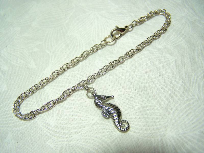 Seepferd Armband, Bettelarmband, Sterling Charme, Schmuck, Armband Für Sie, Ozean Thema Geschenk, Strand von lindasorigjewelry