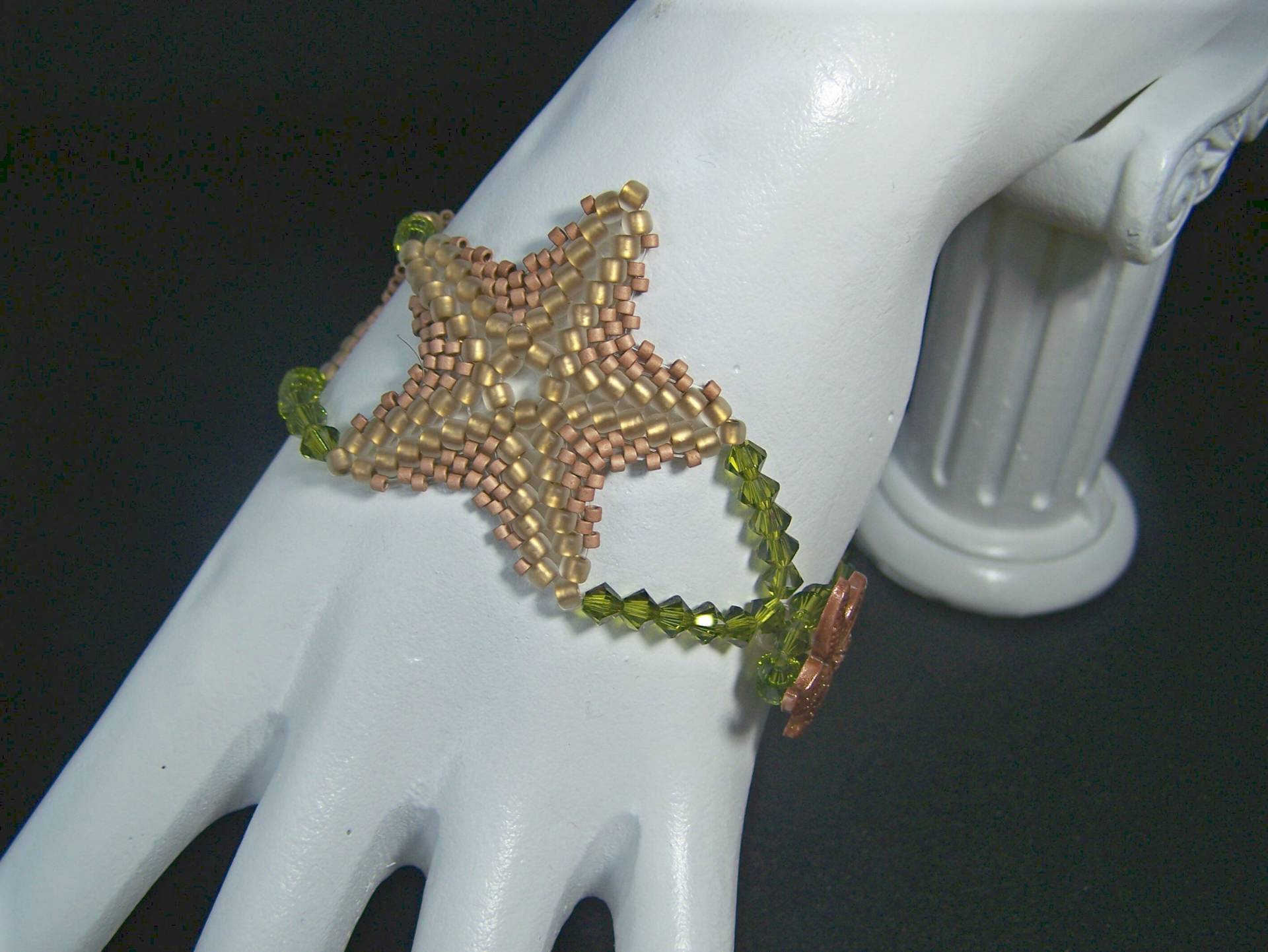 Seestern Armband, Meerjungfrau Schmuck, Perlen Manschette Stil von lindasorigjewelry