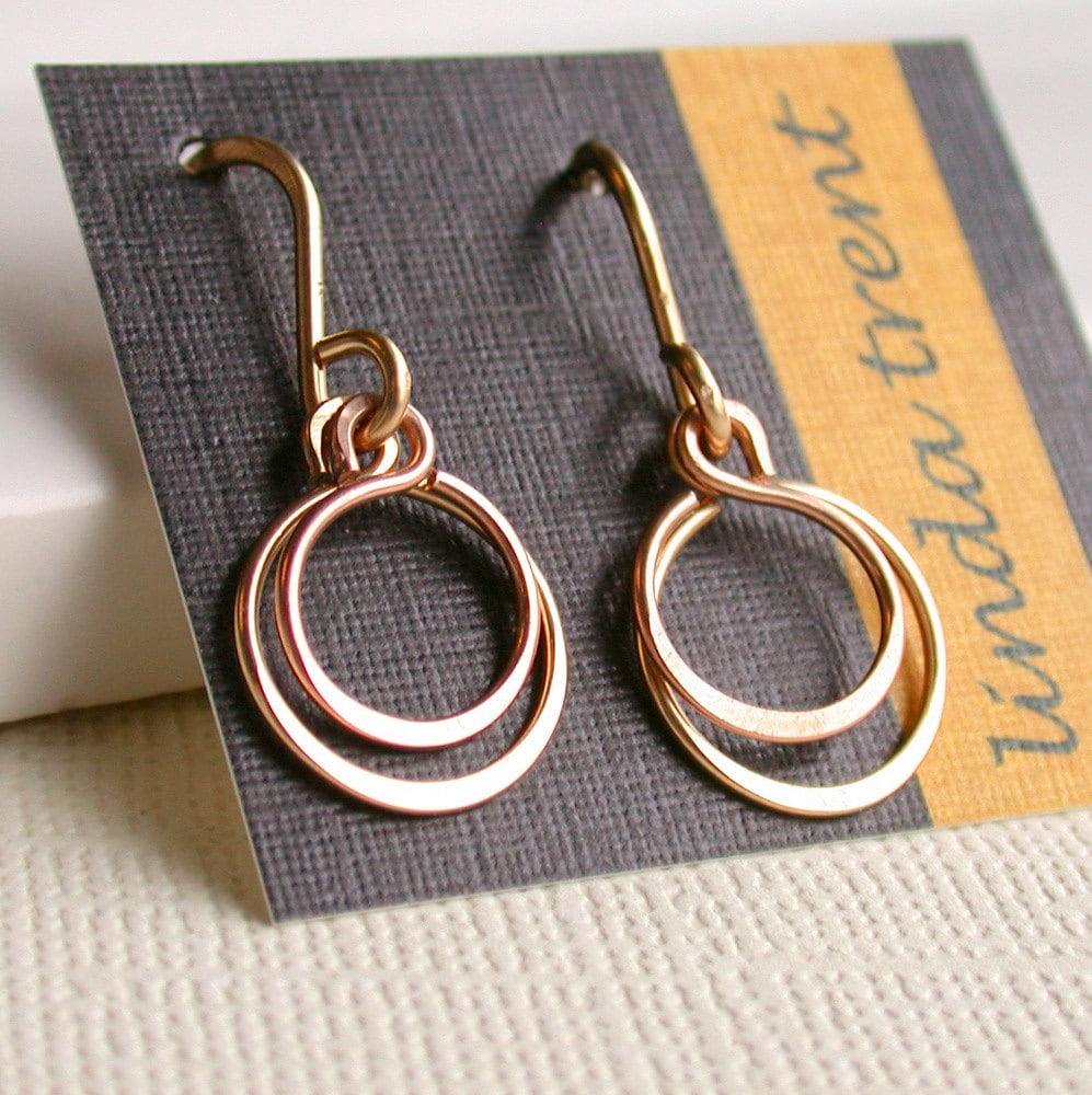 Zierliche Doppel Hoop Ohrringe Sterling Silber Oder Gold Fill, 3/4" Zierliche Doppel Hoop Ohrringe Sterling Silber Oder Gold Fill, 3/4" von lindatrentjewelry