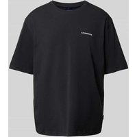 Lindbergh Oversized T-Shirt mit Label-Print in Black, Größe S von lindbergh
