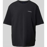 Lindbergh Oversized T-Shirt mit Label-Print in Black, Größe XXL von lindbergh