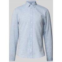 Lindbergh Regular Fit Freizeithemd aus Leinen-Baumwoll-Mix in Hellblau, Größe XL von lindbergh