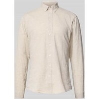 Lindbergh Regular Fit Freizeithemd aus Leinen-Baumwoll-Mix in Sand, Größe XL Lindbergh Regular Fit Freizeithemd aus Leinen-Baumwoll-Mix in Sand, Größe XL von lindbergh