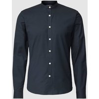 Lindbergh Slim Fit Freizeithemd mit Button-Down-Kragen Modell 'Oxford' in Black, Größe XL von lindbergh