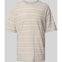 Lindbergh Oversized T-Shirt mit Rundhalsausschnitt in Beige, Größe XL von lindbergh