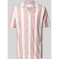 Lindbergh Relaxed Fit Freizeithemd aus Baumwoll-Leinen-Mix in Rosa, Größe XXXL von lindbergh