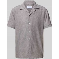 Lindbergh Relaxed Fit Leinenhemd mit 1/2-Arm in Mittelbraun, Größe L Lindbergh Relaxed Fit Leinenhemd mit 1/2-Arm in Mittelbraun, Größe L von lindbergh