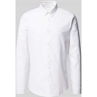 Lindbergh Slim Fit Freizeithemd mit Button-Down-Kragen Modell 'Oxford' in Weiss, Größe XL Lindbergh Slim Fit Freizeithemd mit Button-Down-Kragen Modell 'Oxford' in Weiss, Größe XL von lindbergh