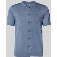 Lindbergh Slim Fit Freizeithemd mit Logo-Stitching Modell 'Ecovero' in Rauchblau, Größe XL Lindbergh Slim Fit Freizeithemd mit Logo-Stitching Modell 'Ecovero' in Rauchblau, Größe XL von lindbergh