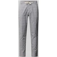 Lindbergh Tapered Fit Stoffhose mit Glencheck-Muster in Oliv, Größe XL von lindbergh