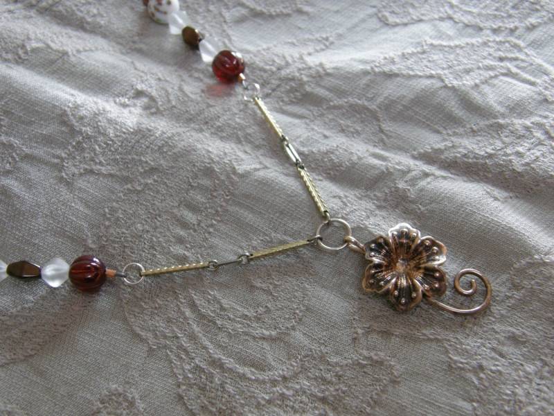 Artisan Gestaltete Gefüge Halskette Aus Vintage - Morning Glory von lindysloops