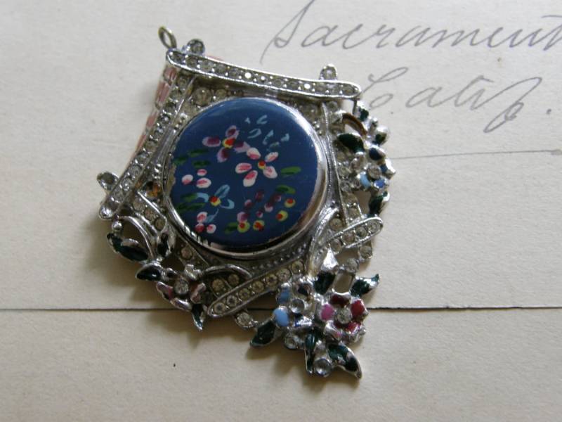 Vintage Handbemalt Kuckucksuhr Medaillon Für Reparatur von lindysloops