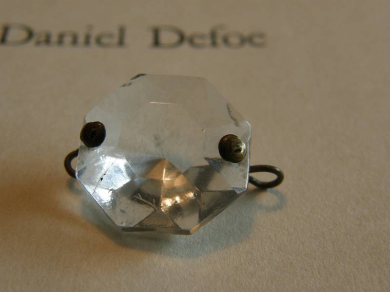 Vintage Klarglas Diamantschliff Verbinder von lindysloops